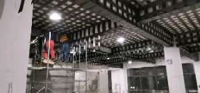凌海一商场梁，楼板碳纤维加固施工